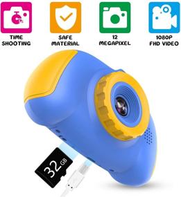 img 3 attached to 📸 Kids Camera for Boys Girls - Upgrade Kids Selfie Camera- Ultimate Birthday Gift for Girls Age 3-9, HD Digital Video Camera for Toddler, Portable Toy for 3-8 Year Old Girls - Includes 32GB SD Card (Blue)