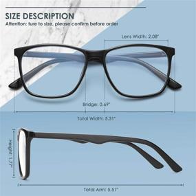 img 2 attached to 👓 3-Pack Blue-Light Blocker Glasses for Men/Women - Non-Prescription Gaming & Computer Fake Glasses, Blue Light Blocking