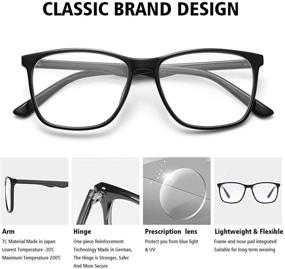 img 3 attached to 👓 3-Pack Blue-Light Blocker Glasses for Men/Women - Non-Prescription Gaming & Computer Fake Glasses, Blue Light Blocking