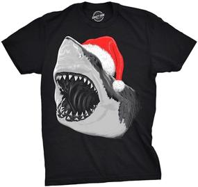 img 3 attached to 🦈 Youth Funny Holiday Shark Christmas T Shirt - Santa Jaws Cool Novelty Tee for Kids