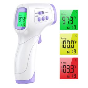 img 4 attached to 🌡️ WISHDREAM Forehead Thermometer: Non Contact Infrared Thermometer for Adults & Kids - LCD Display, Fever Alarm & Instant Readings