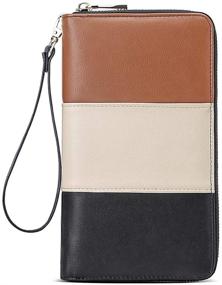 img 4 attached to 💼 Women's Wallet Wristlet Handbag in Designer Leather Organizer Wallets
