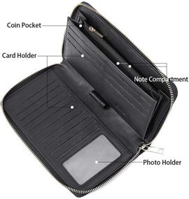 img 1 attached to 💼 Women's Wallet Wristlet Handbag in Designer Leather Organizer Wallets