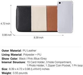 img 2 attached to 💼 Women's Wallet Wristlet Handbag in Designer Leather Organizer Wallets