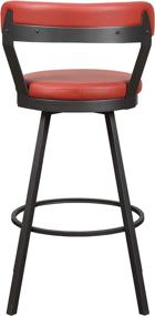 img 2 attached to 🪑 Homelegance Appert Swivel Pub Height Chair (Set of 2), 30-inch Seat Height, Red - Stylish and Comfortable Swivel Chairs for Elevated Home Dining Spaces