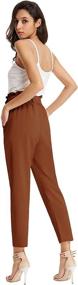 img 2 attached to 👖 Women's Slim Fit Office Pencil Pants with Paper Bag Waist by GRACE KARIN