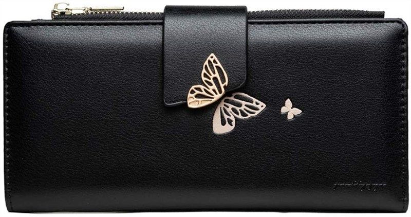 hoyofo butterfly wallet leather organizer 标志