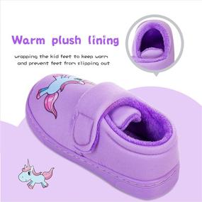 img 2 attached to 🦄 Adorable Adjustable Unicorn Toddler Slippers - Boys' Cartoon Shoes