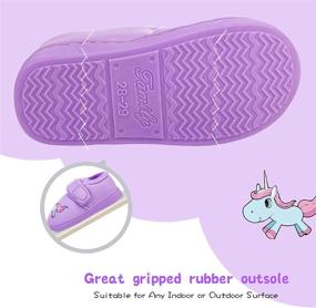 img 1 attached to 🦄 Adorable Adjustable Unicorn Toddler Slippers - Boys' Cartoon Shoes