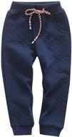 👖 kisbini cotton active sweatpants: stylish boys' clothing for comfortable pants logo