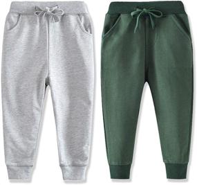 img 4 attached to 👖 Comfortable and Stylish Elevens Kingdom Toddler Sweatpants: Drawstring Boys' Pants Ideal for Fashionable Playtime