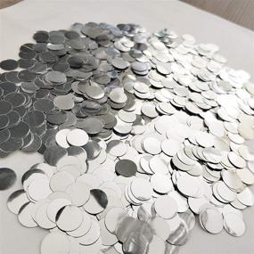 img 3 attached to 🎉 Впечатляющие серебряные конфетти: 10мм бумажные круги для украшения вечеринки на свадьбе - 3000шт.