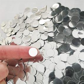 img 2 attached to 🎉 Впечатляющие серебряные конфетти: 10мм бумажные круги для украшения вечеринки на свадьбе - 3000шт.