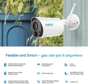 img 3 attached to 📸 Reolink Argus Eco: 1080P HD Wireless Outdoor Security Camera with Rechargeable Battery, Smart WiFi, Night Vision, Alexa Compatibility, 2-Way Talk, and Cloud/Local SD Storage