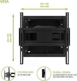 img 3 attached to 📺 In-Wall Full Motion TV Mount by Kanto for 32-inch to 55-inch TVs