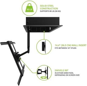 img 1 attached to 📺 In-Wall Full Motion TV Mount by Kanto for 32-inch to 55-inch TVs