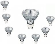 💡 sleeklighting gu10 halogen bulbs 20w-120v spotlight, pack of 8 - recessed/track lighting with uv glass cover, warm white 2700k logo