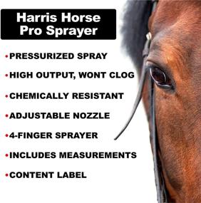 img 3 attached to 🐴 HARRIS Professional Spray Bottle for Horses 32oz (3-Pack) - Chemically Resistant, High Output Sprayer with Adjustable Nozzle and Measurements