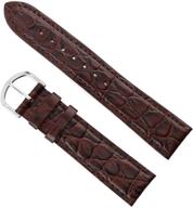 united croco grain leather watch logo