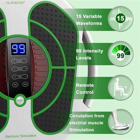 img 1 attached to QUINEAR Стимулятор циркуляции ног: FDA-одобренный EMS массажер с электростимуляцией ТЭНС для расслабления ног и ступней, облегчает невропатию, спазмы, ССН