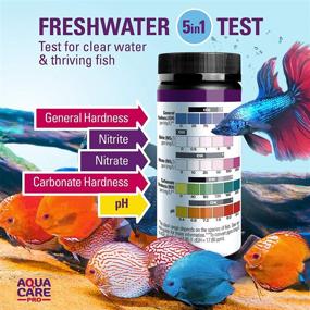 img 3 attached to 🐠 5-in-1 Freshwater Aquarium and Pond Test Strips - pH, Nitrite, Nitrate, GH & KH Levels Testing Kit for Fish Tank - Easy Read Wide Strips, Complete Water Testing Guide Included - 116 Ct