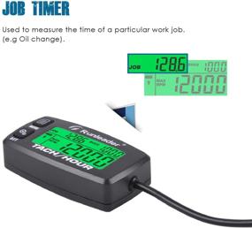 img 1 attached to 🕑 Runleader Digital Maintenance Hour Meter: Track Hours & RPM with Backlight Display for Generators, Motorcycles, Lawn Mowers, Chainsaws, Marine Boats, and Jet Skis