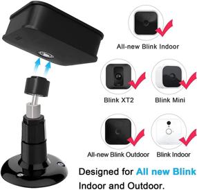 img 1 attached to Универсальное крепление без винтов 3PACK для наружной и внутренней камеры Blink - простая и инструментально свободная установка, вариант крепления на клей или винтами.