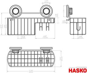 img 1 attached to 🚿 HASKO Suction Cup Shower Caddy - Wall Mounted Bathroom Shelf with Hooks - Shower Basket - Bathroom Shower Organizer - Stainless Steel SS304 (Black)