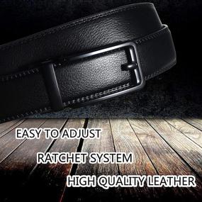 img 3 attached to 👔 JINIU Leather Automatic Buckle Ratchet Men's Belt