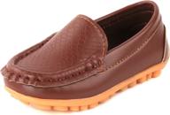 🎩 femizee boys' wedding loafers: moccasin shoes via loafers logo