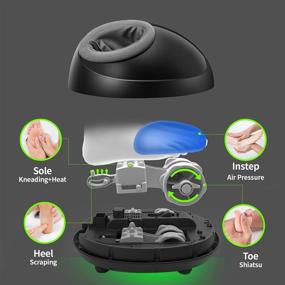 img 3 attached to 👣 Revitalize Your Feet: Mynt Shiatsu Foot Massager Machine for Plantar Fasciitis Foot Pain Relief and Improved Blood Circulation at Home - Adjustable Heat, Intensity, Multi-Mode, Fits Men Size 13