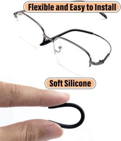 img 1 attached to 👓 Framendino Anti-Slip Silicone Eyeglass End Tips - 8 Pairs of Tube Replacements for Thin Metal Eyeglass Legs in Black