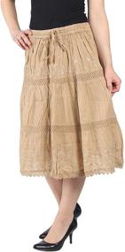 img 3 attached to KayJayStyles Bohemian Hippie Cotton Length Women's Clothing in Skirts