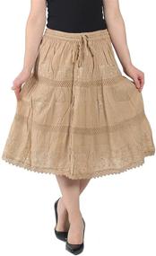 img 4 attached to KayJayStyles Bohemian Hippie Cotton Length Women's Clothing in Skirts