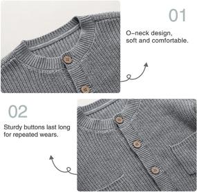 img 2 attached to 👶 Pureborn Cardigan Sweaters for Baby Toddler Boys and Girls