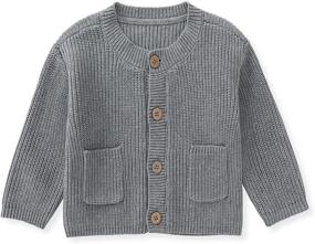 img 4 attached to 👶 Pureborn Cardigan Sweaters for Baby Toddler Boys and Girls