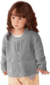 img 3 attached to 👶 Pureborn Cardigan Sweaters for Baby Toddler Boys and Girls