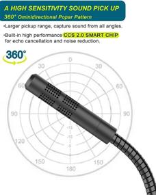 img 1 attached to 🎙️ Микрофон Plug & Play 3.5 мм для компьютера: домашняя студийный конденсаторный микрофон для настольного компьютера / ноутбука / ноутбука | Запись для YouTube, подкастов, игр, онлайн-чатов | Черный
