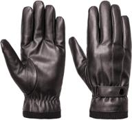 sankuu leather touchscreen closure waterproof men's accessories for gloves & mittens logo