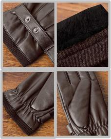 img 1 attached to SANKUU Leather Touchscreen Closure Waterproof Men's Accessories for Gloves & Mittens