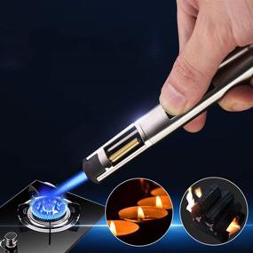 img 3 attached to Blue Jet Torch Lighter Pen Style: Adjustable Flame, Refillable Gas for Cigars and Cigarettes - 1300℃ Fire Starter with Visible Gas Window