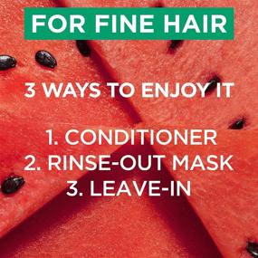 img 2 attached to Garnier Ultimate Blends Plumping Hair Food Watermelon 3-In-1 Fine Hair Mask Treatment - 390ml