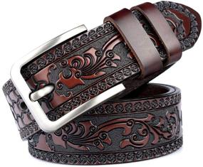 img 4 attached to 👔 CARRANFIER Classic Leather Dress Men's Belt: The Perfect Accessory for Men's Fashion