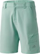 🎣 bassdash fp01m men's fishing cargo shorts: quick dry, upf 50+, water resistant - 10.5 inch logo