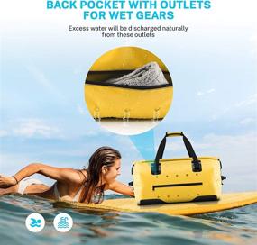 img 2 attached to 🎒 Gonex 60L 80L Waterproof Duffle Travel Dry Duffel Bag with Durable Straps & Handles - Heavy Duty Bag for Ski Boot, Snowboard, Skating, Kayaking, Motorcycle, and Boating