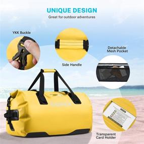 img 1 attached to 🎒 Gonex 60L 80L Waterproof Duffle Travel Dry Duffel Bag with Durable Straps & Handles - Heavy Duty Bag for Ski Boot, Snowboard, Skating, Kayaking, Motorcycle, and Boating