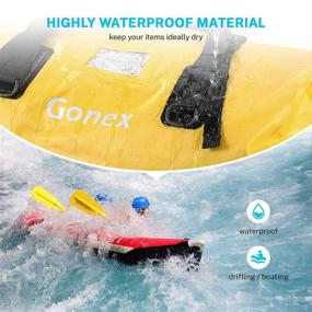 img 3 attached to 🎒 Gonex 60L 80L Waterproof Duffle Travel Dry Duffel Bag with Durable Straps & Handles - Heavy Duty Bag for Ski Boot, Snowboard, Skating, Kayaking, Motorcycle, and Boating