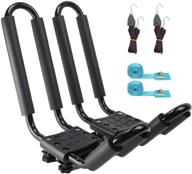 🚙 mrhardware a01 kayak roof rack: ultimate suv car top mount carrier j cross bar for canoe and boat - 1 pair logo