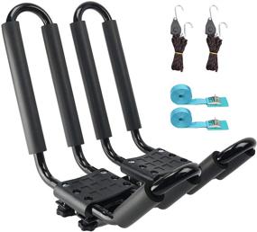 img 4 attached to 🚙 Mrhardware A01 Kayak Roof Rack: Ultimate SUV Car Top Mount Carrier J Cross Bar for Canoe and Boat - 1 Pair