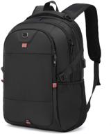 лучший рюкзак для ноутбука 17 дюймов: водонепроницаемый, прочный с usb-портом для зарядки - идеальный подарок для студентов и путешественников (17 дюймов, черный) логотип
